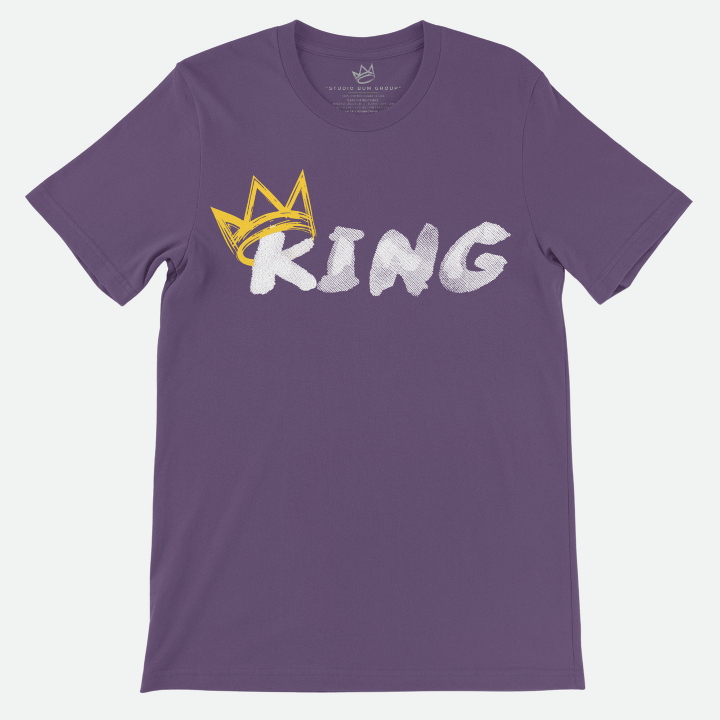 King T-Shirt (White Print | Gold Crown)