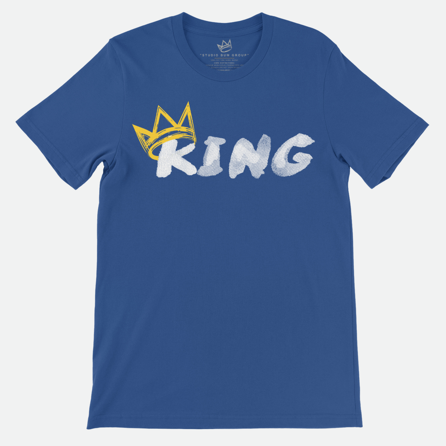 King T-Shirt (White Print | Gold Crown)