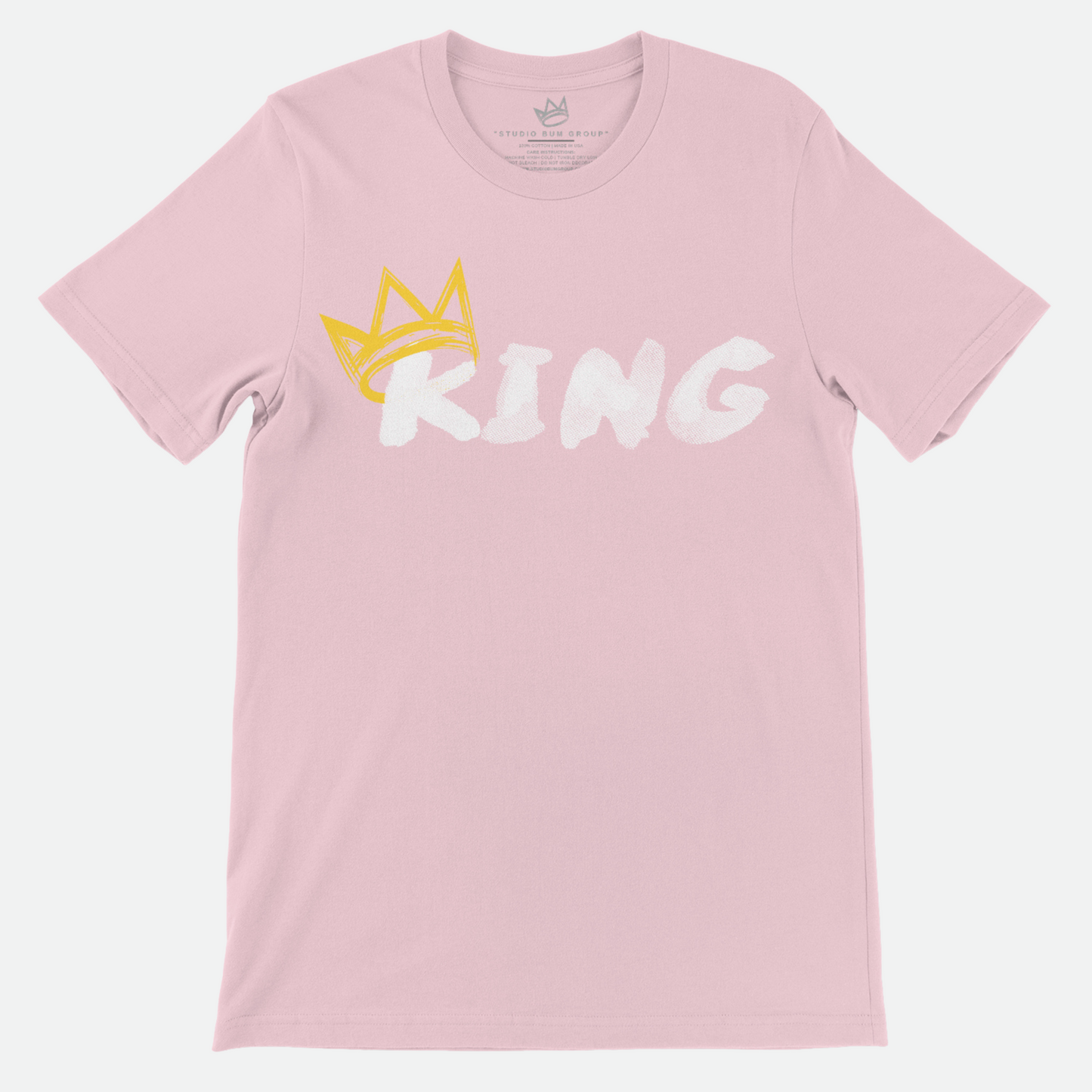 King T-Shirt (White Print | Gold Crown)