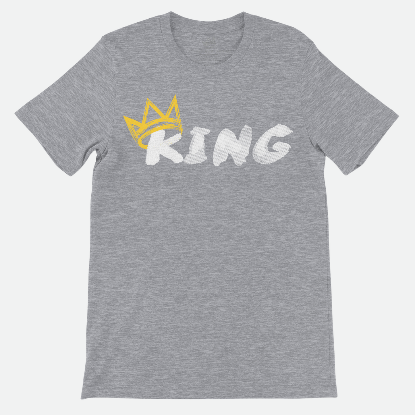 King T-Shirt (White Print | Gold Crown)