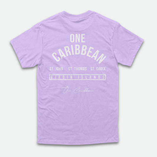 One Caribbean Souvenir Collection T-Shirt (White Print)