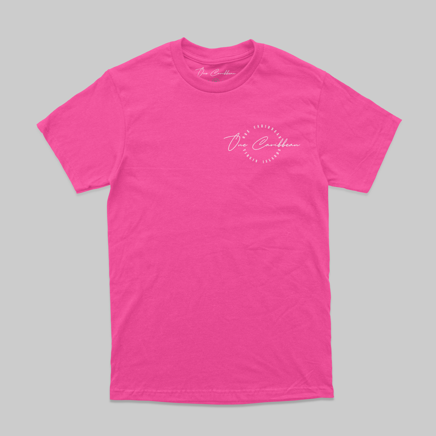 One Caribbean Souvenir Collection T-Shirt (Hot Pink)