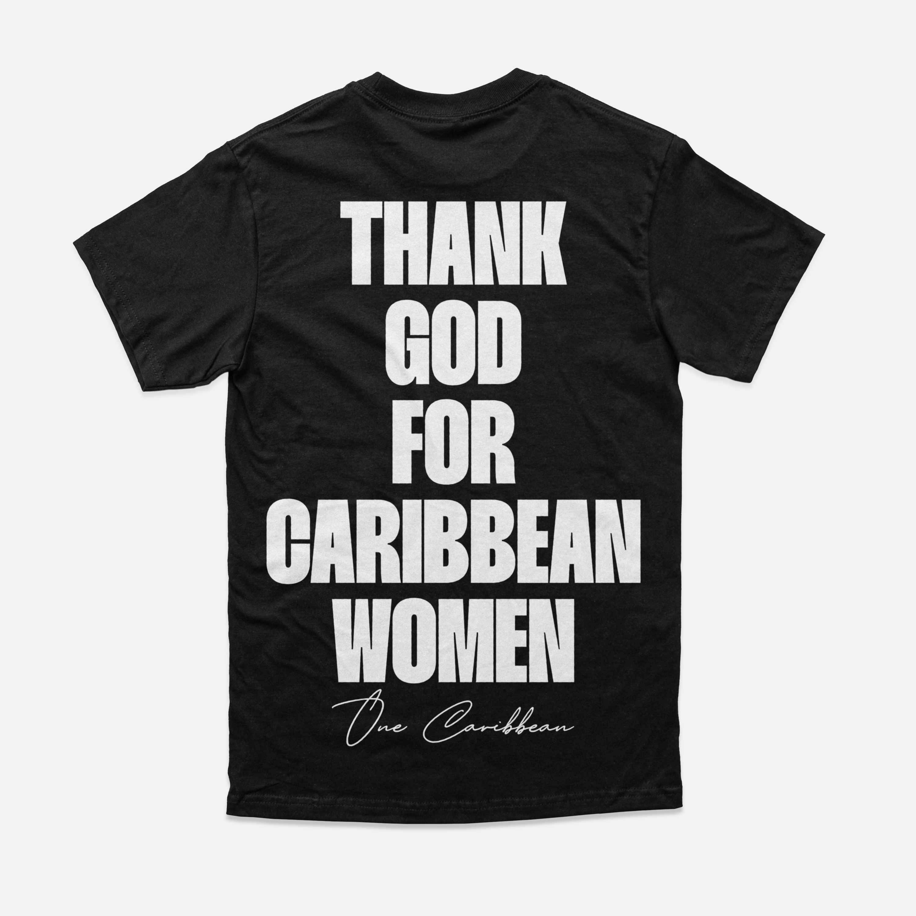 Thankful Tee: Black Classic – Thank God for Caribbean Women By OCA