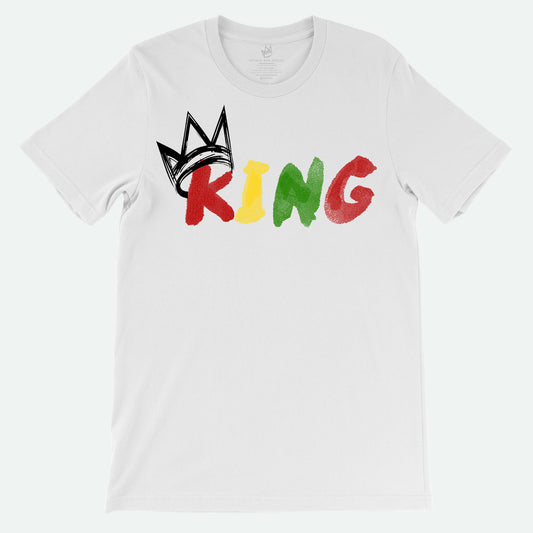 King Originals (White Short Sleeve T-Shirt Black Crown)