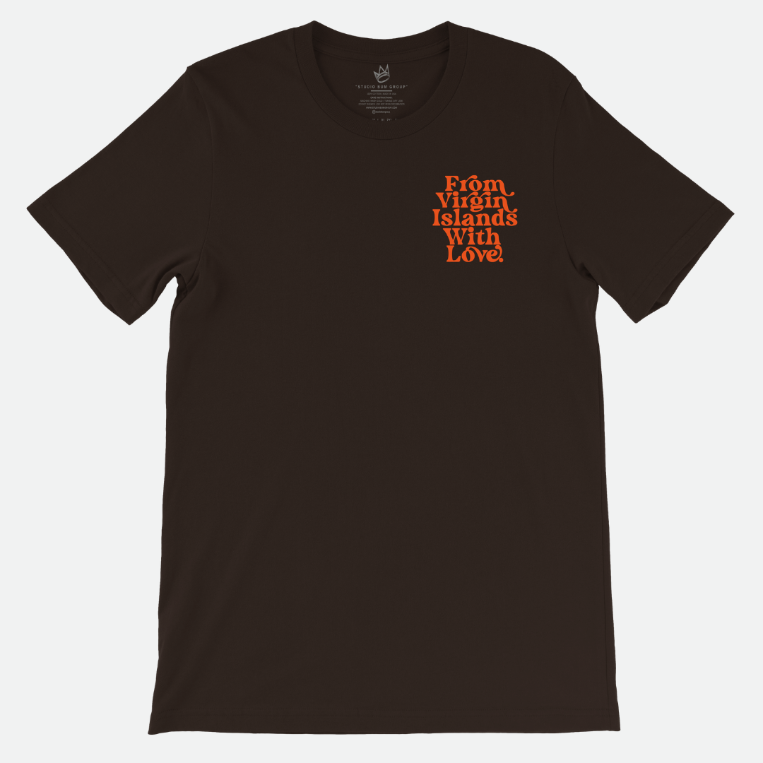 From Virgin Islands With Love T-Shirt (Orange Print)