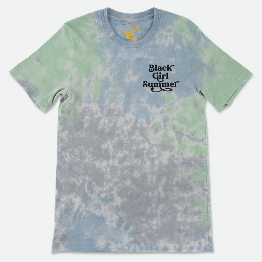 Black Girl Summer Short Sleeve T-shirt in Tie Dye