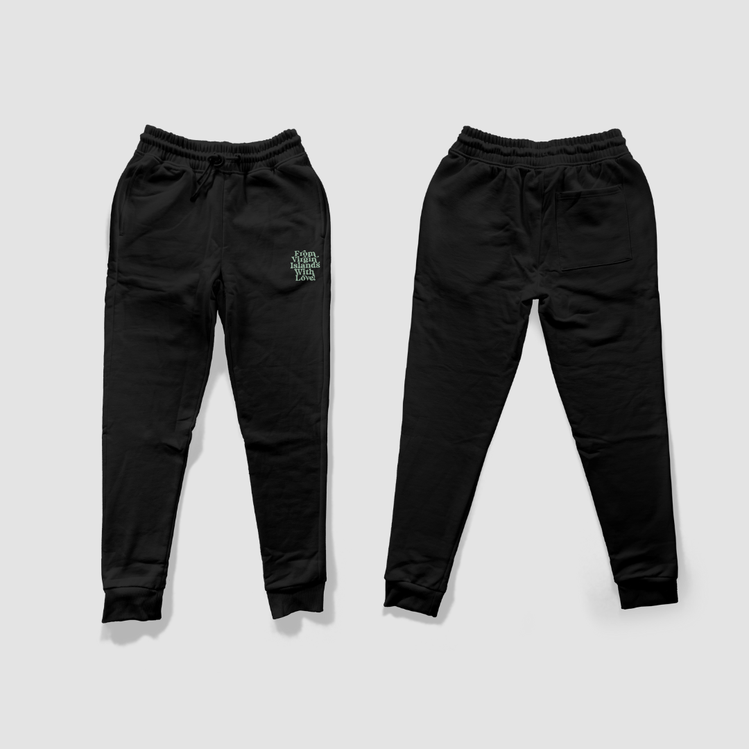 From Virgin Islands With Love Joggers (Black Mint)