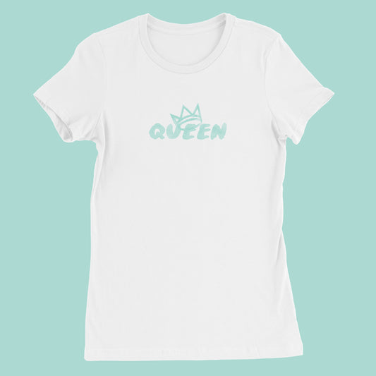 Queen Crown Collection (White Short Sleeve T-Shirt Mint Crown)