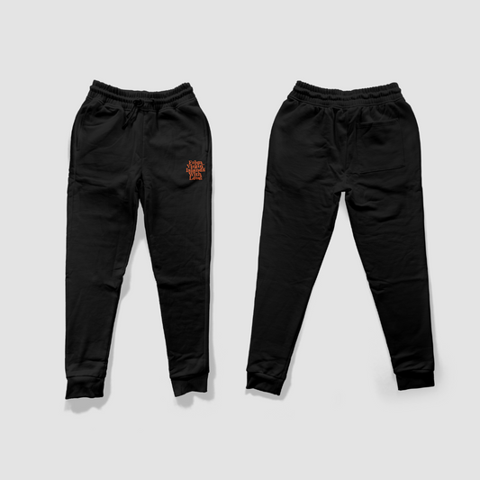 From Virgin Islands With Love Joggers (Black Orange)