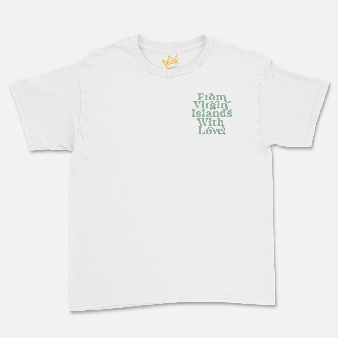 From Virgin Islands With Love KIDS T-Shirt (White Mint)