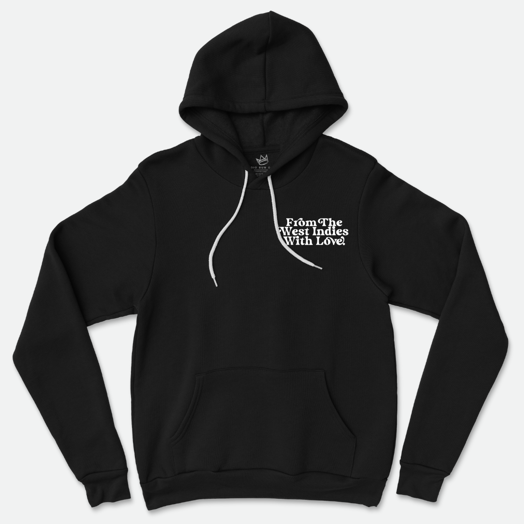 From The West Indies With Love Hoodie (Black White)