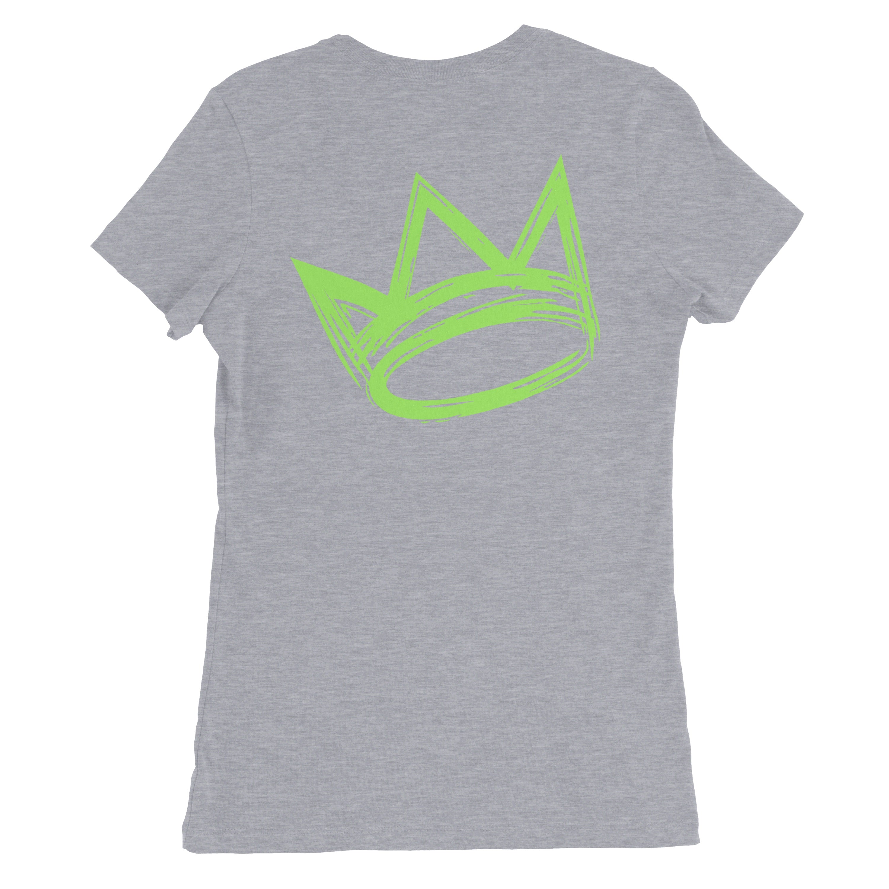 Queen Crown Collection (Grey Short Sleeve T-Shirt Green Crown)