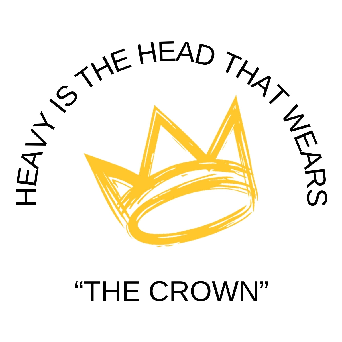 Heavy Is The Head That Wears The Crown Embroidery (White Hoodie)