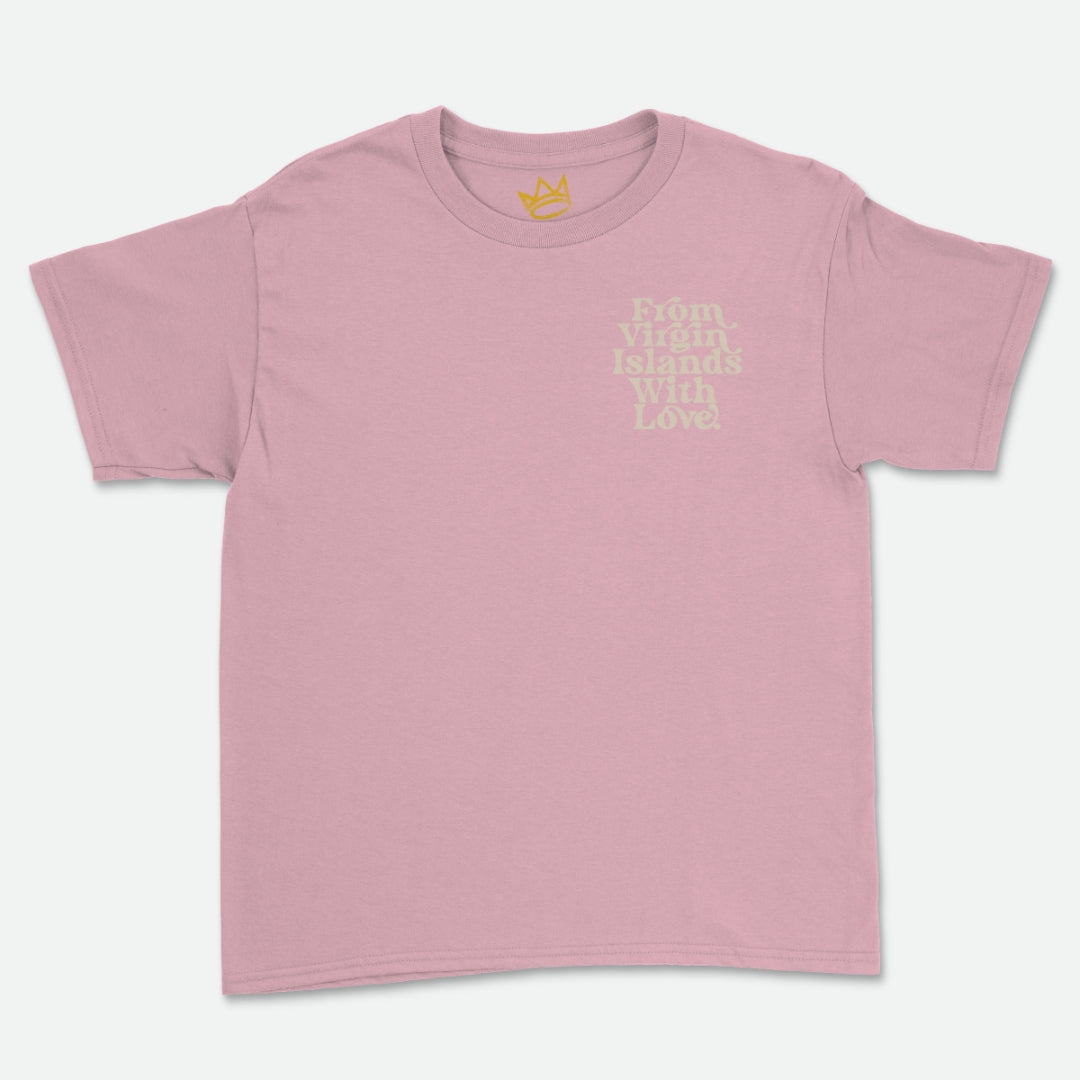 From Virgin Islands With Love KIDS T-Shirt (Beige Mint)