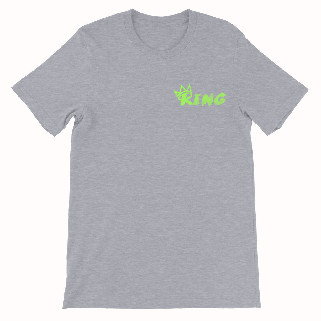 King Crown Collection (Grey Short Sleeve T-Shirt Green Crown)