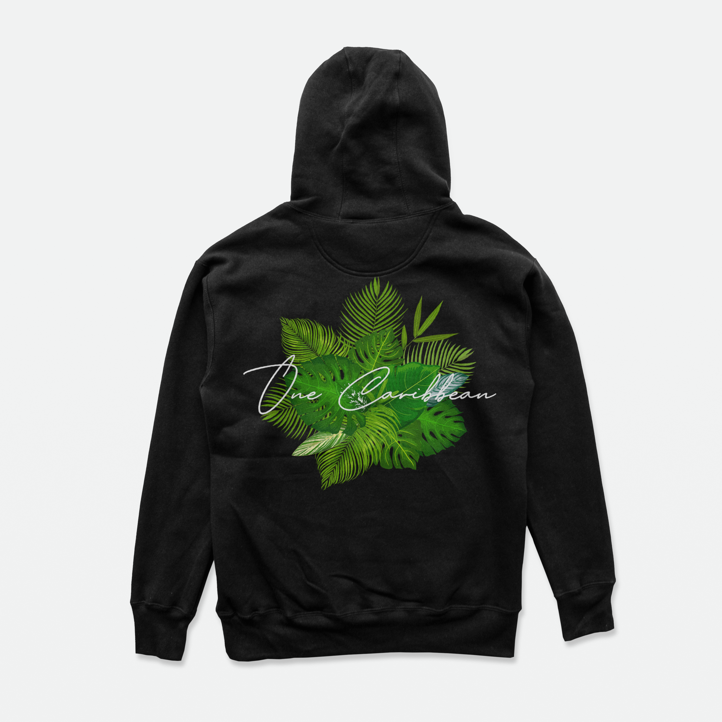 One Caribbean Bush Tee Hoodie (Black)