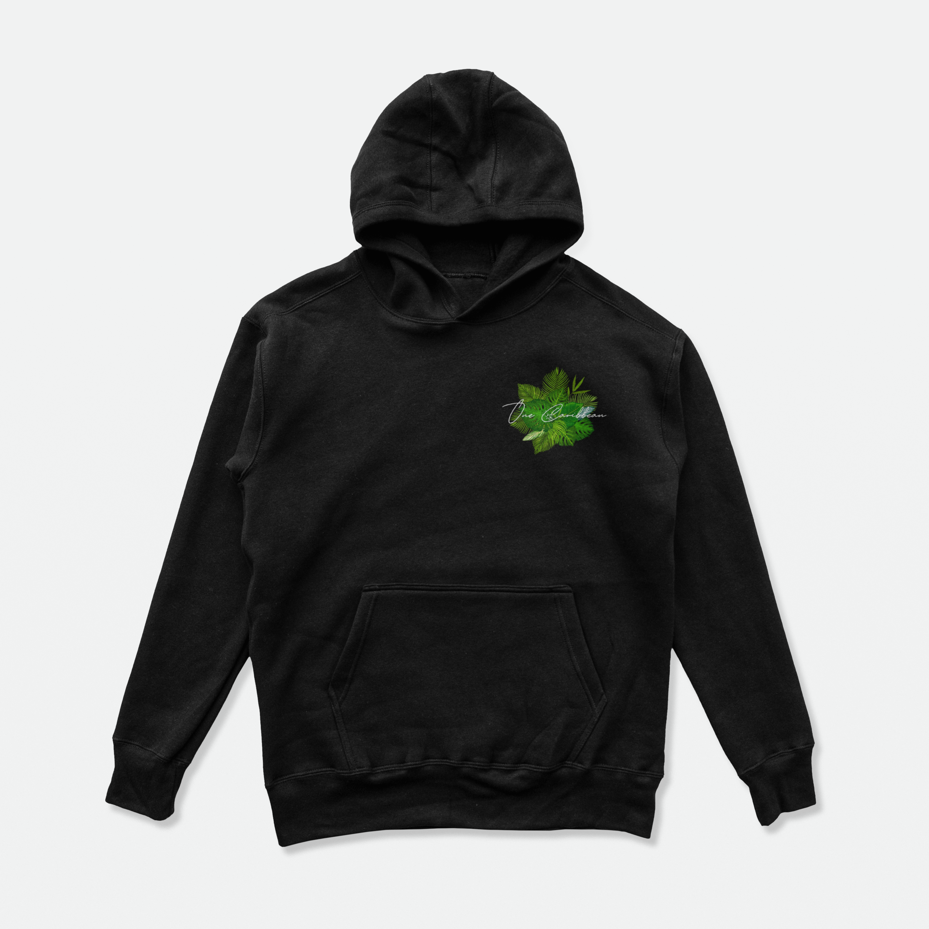 One Caribbean Bush Tee Hoodie (Black)