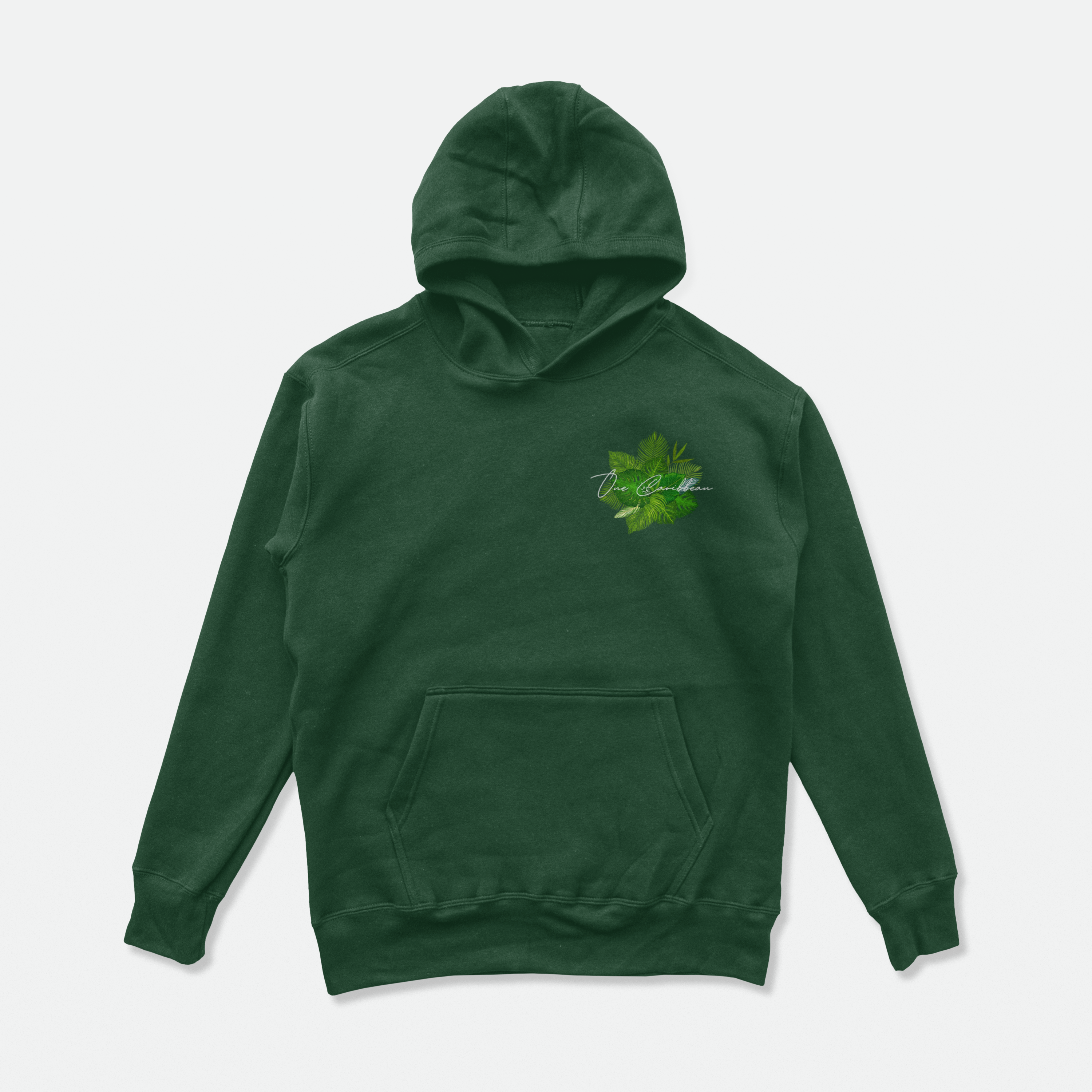 One Caribbean Bush Tee Hoodie (Forest Green)