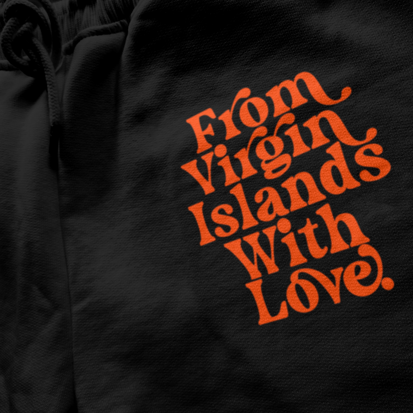 From Virgin Islands With Love Joggers (Black Orange)