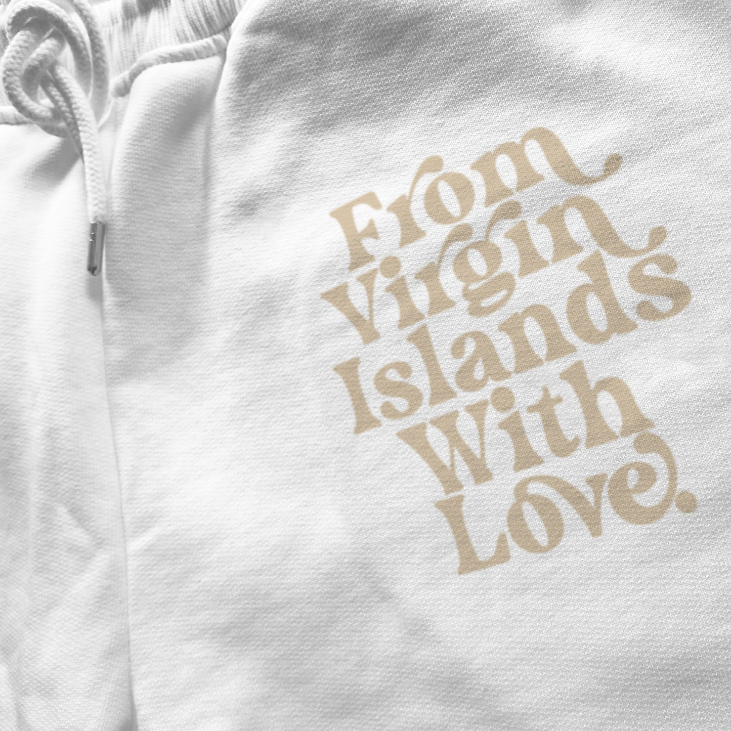 From Virgin Islands With Love Joggers (White Beige)