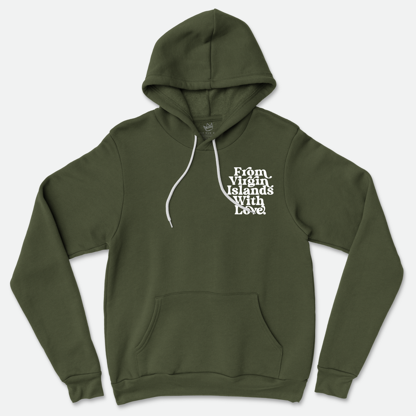From Virgin Islands With Love Hoodie (White Print)