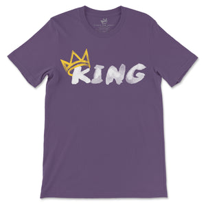 King T-Shirt (White Print | Gold Crown)