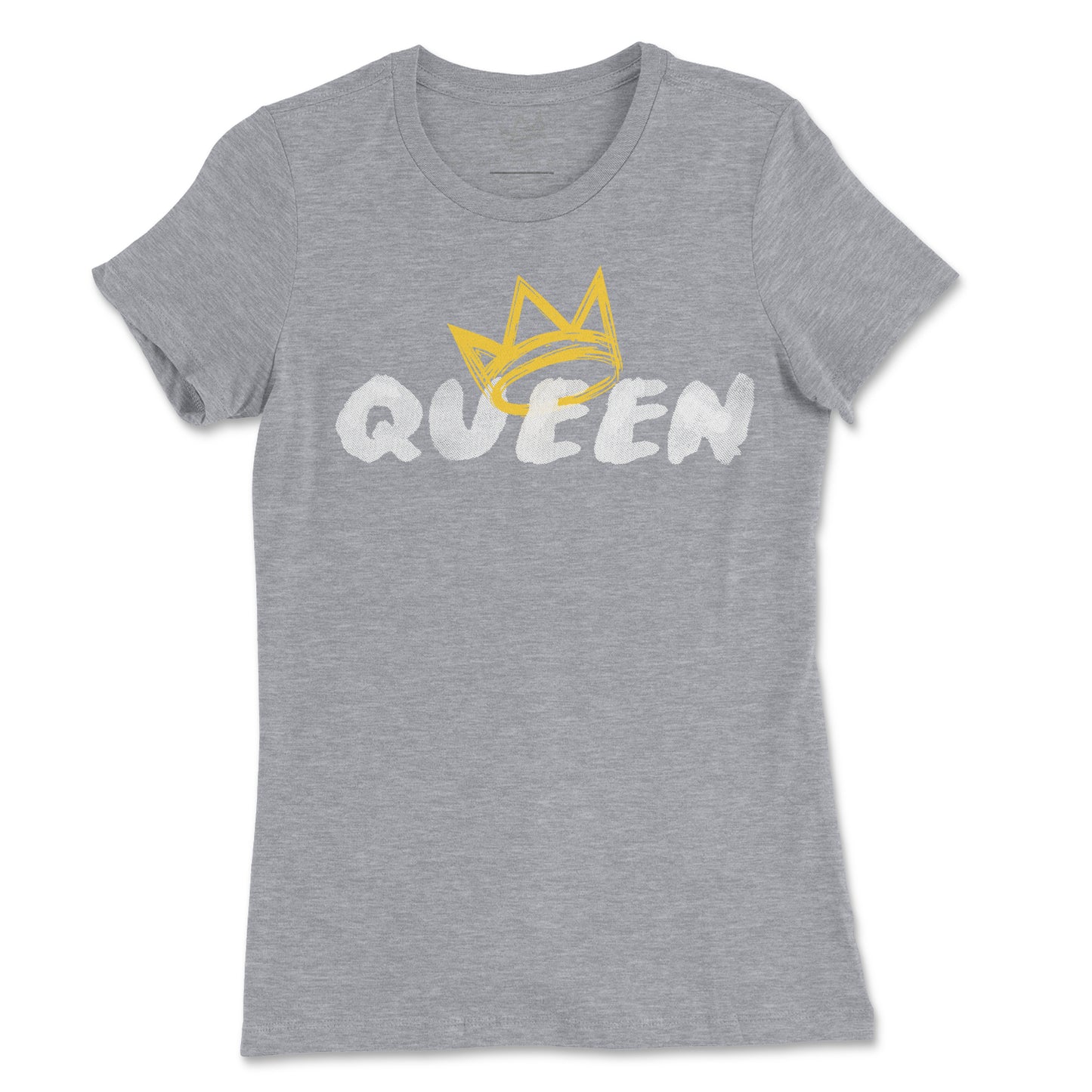 Queen T-Shirt (White Print | Gold Crown)