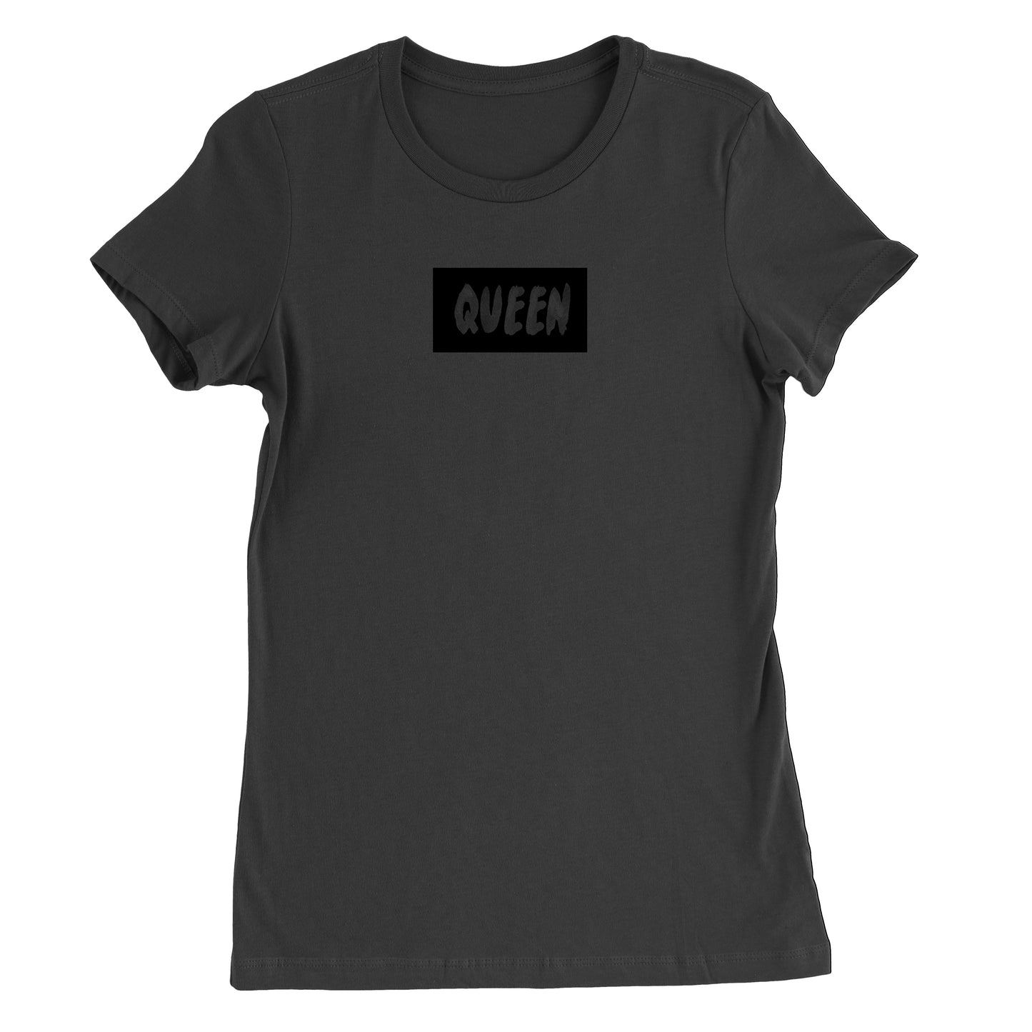 Queen Box Logo Tee (Black On Black)