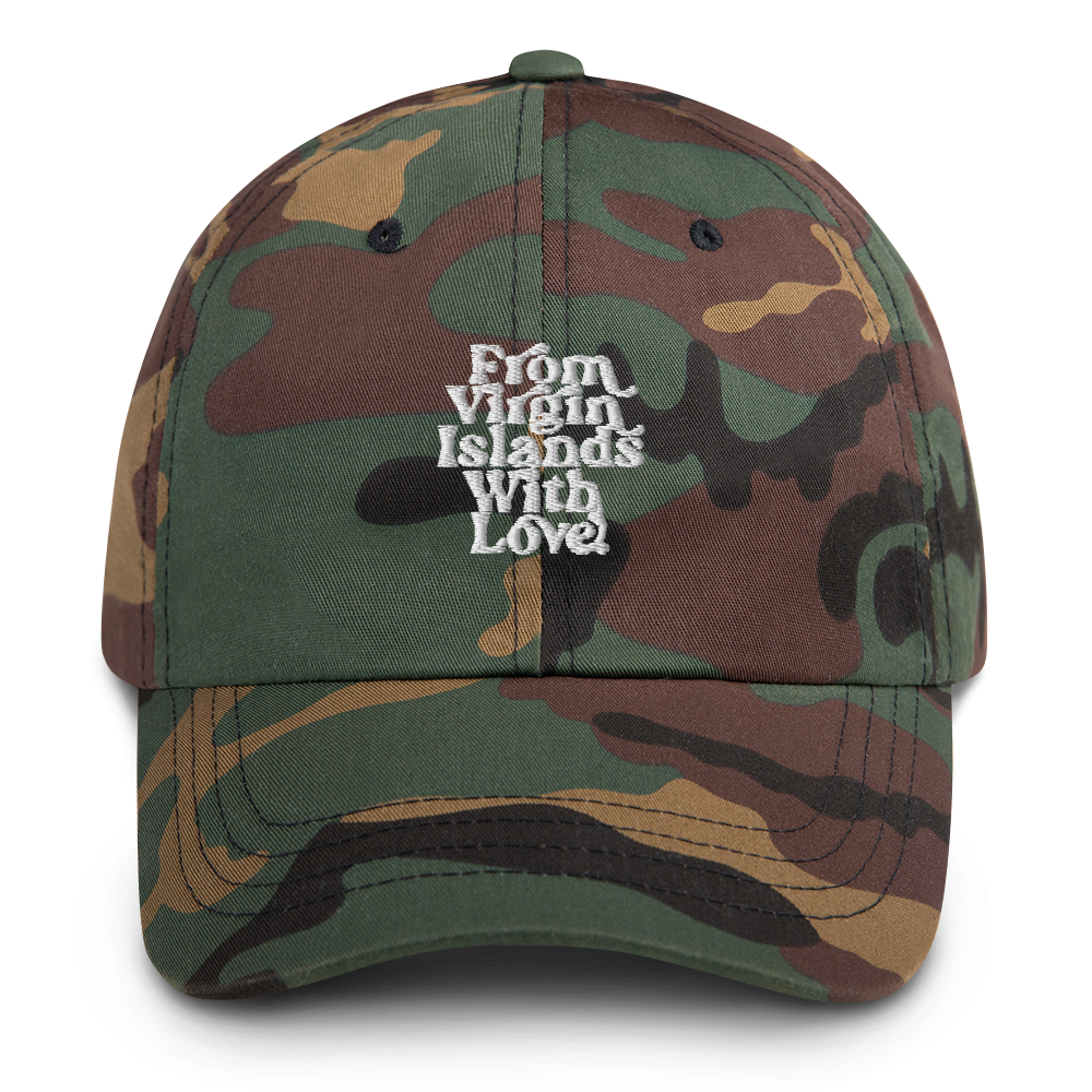 From Virgin Islands With Love (White Print) Dad hat