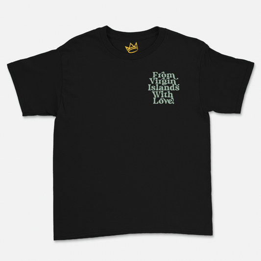 From Virgin Islands With Love KIDS T-Shirt (Black Mint)