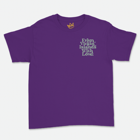 From Virgin Islands With Love KIDS T-Shirt (Purple Mint)