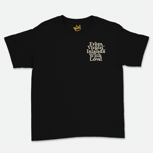 From Virgin Islands With Love KIDS T-Shirt (Black Beige)