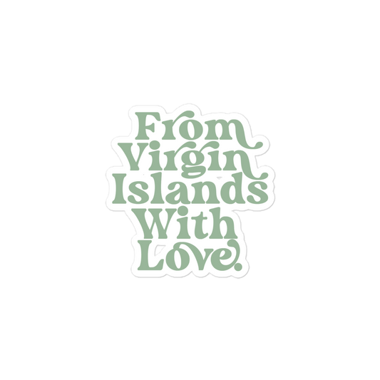 From Virgin Islands With Love Mint Sticker